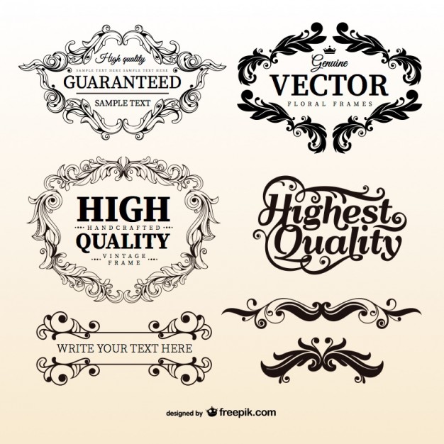 626x626 Vintage Floral Frame Templates Vector Free Download