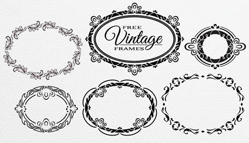 500x288 Free Vintage Vector Frames