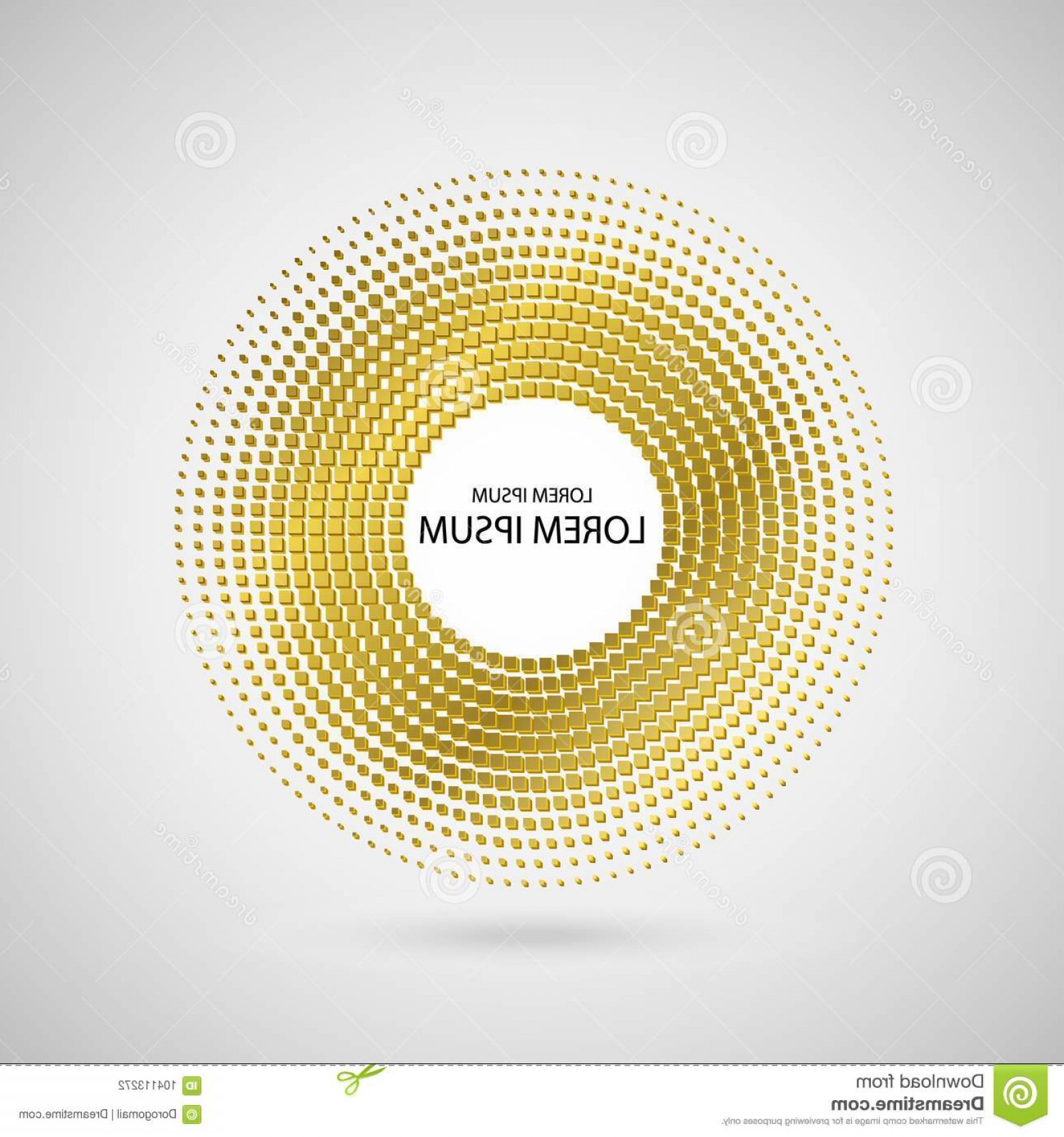1560x1668 Gold Abstract Halftone Circle Frame Logo Vector Illustration