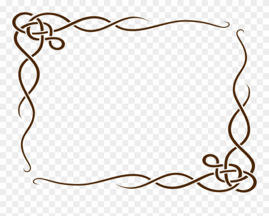 880x709 Brown Border Frame Png