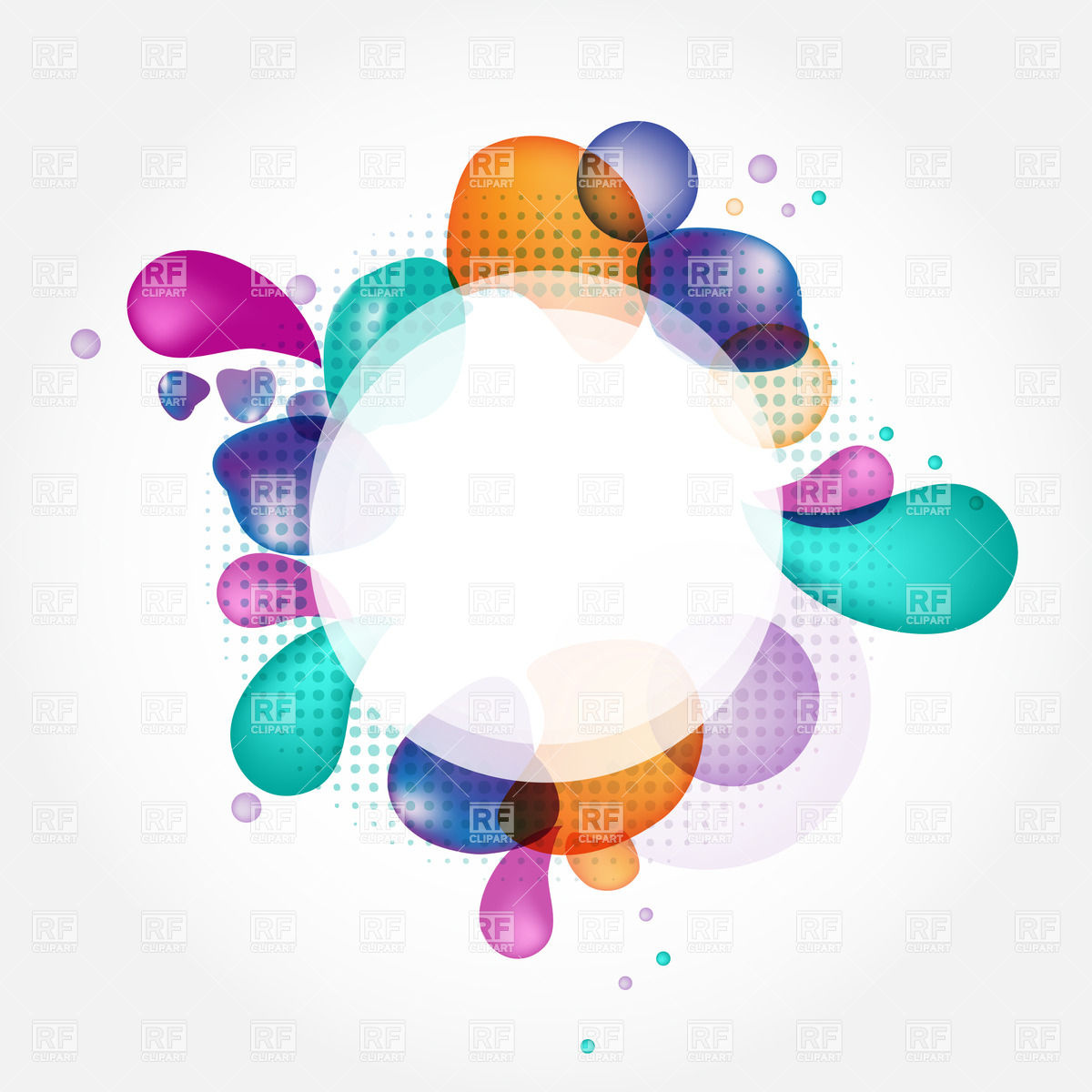 1200x1200 Round Frame And Abstract Shapes Vector Image Of Backgrounds
