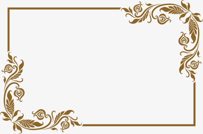 650x430 Lovely Old Golden Frame, Frame Vector, Lovely Old Box, Transparent