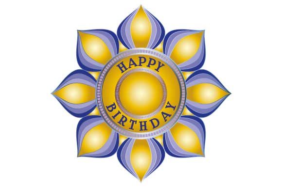 580x386 Happy Birthday Frame Vector Art Colored Graphic