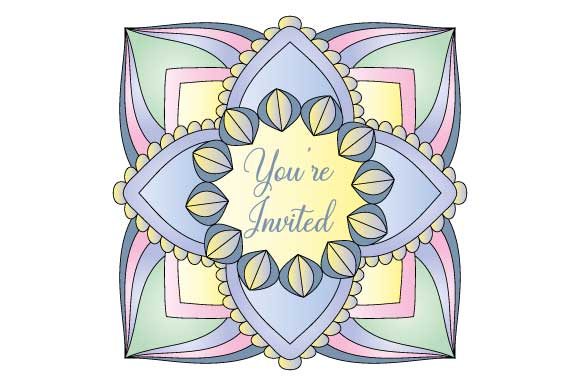 580x386 Invitation Frame Vector Art Colored Graphic