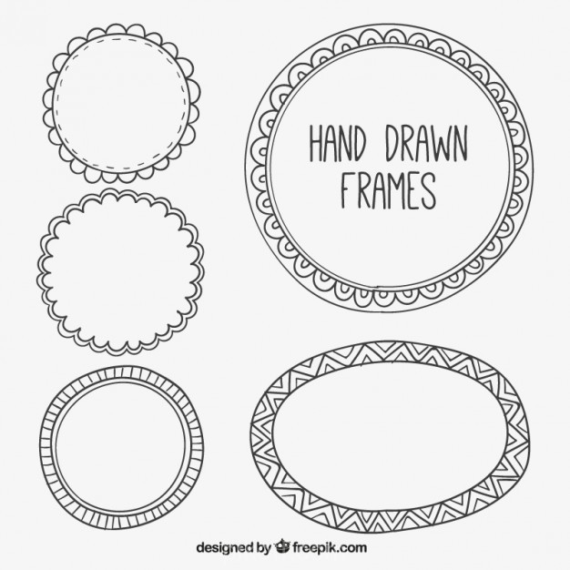 Set Of Decorative Hand Drawn Frames Vector Free Download 626x626 Set Of Decorative Hand Drawn Frames Vector Free Download
