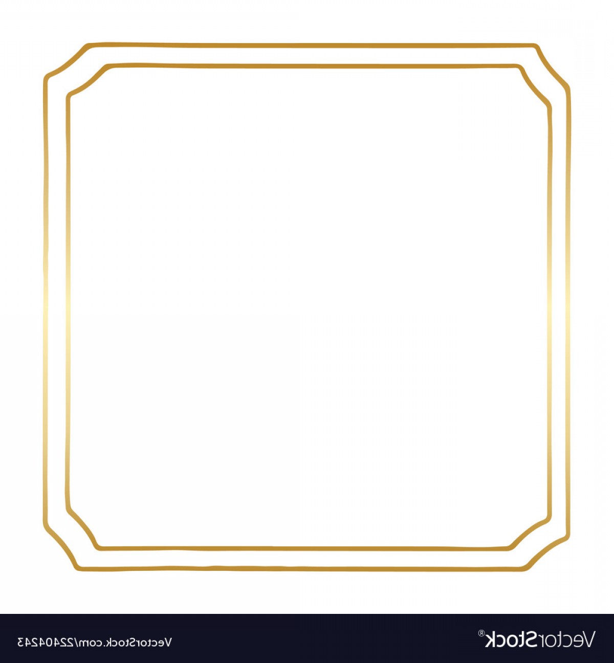 1200x1296 A Golden Square Vintage Style Border Frame Vector Soidergi