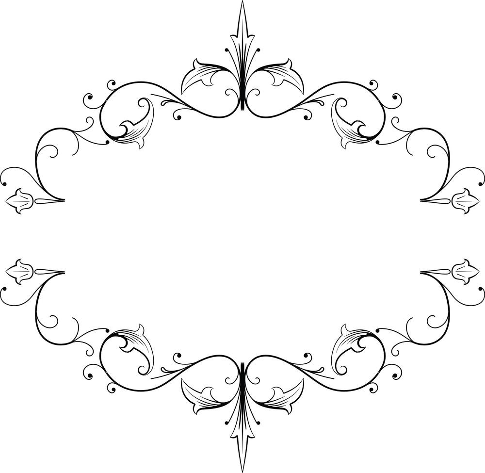 Floral Frame Vector Element Royalty Free Stock Image 1000x975 Floral Frame Vector Element Royalty Free Stock Image