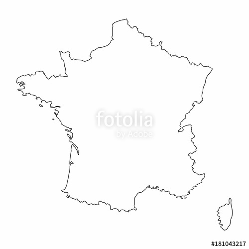 France Outline Vector at Vectorified.com | Collection of France Outline ...