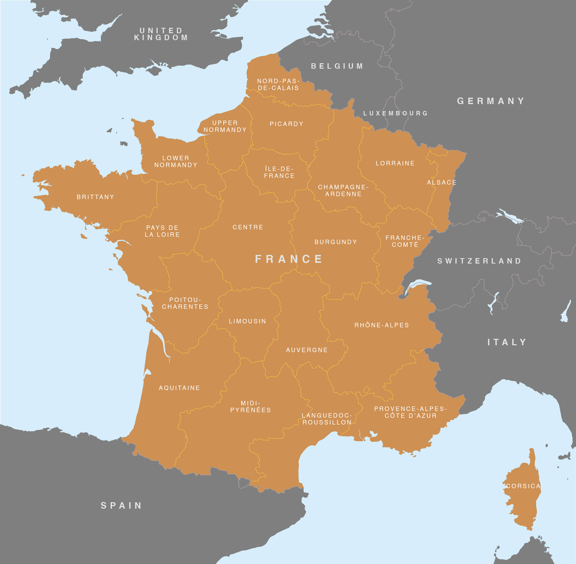 2342x2292 Map Of France