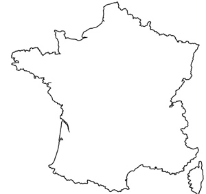 300x282 Map Of France Black And White Download Them And Print