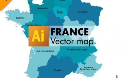 400x250 Free Graphic Vector Map Of France With Regions
