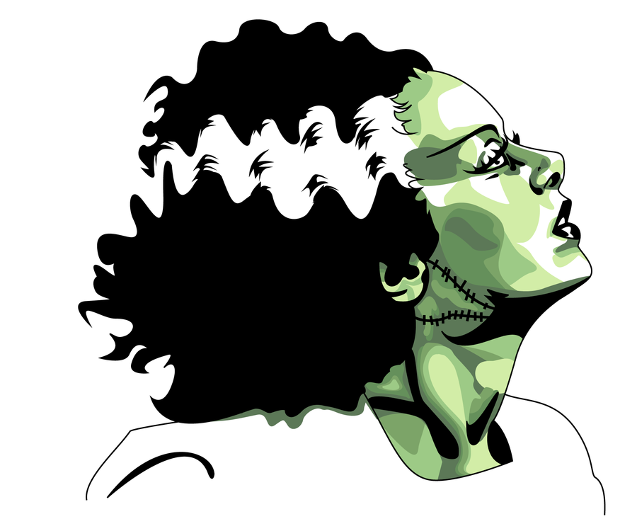 900x750 Boo Art, Vector Art, Bride Of Frankenstein