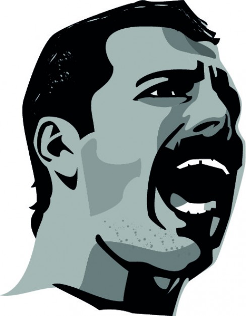 488x626 Freddie Mercury Head Vector Free Download