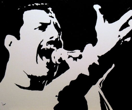 550x458 Freddie Mercury Vector