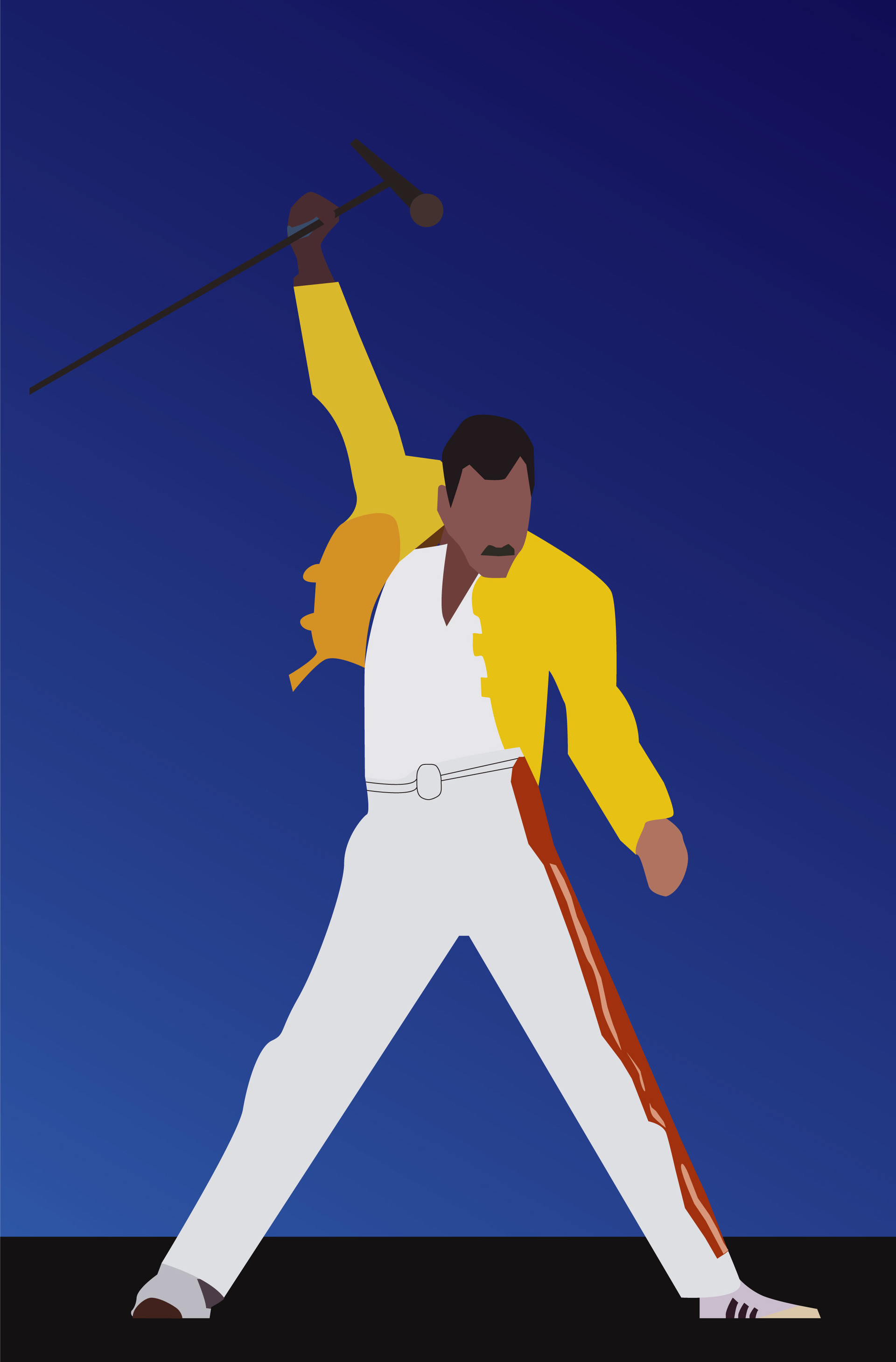 Freddie Mercury Silhouette Vector at Vectorified.com | Collection of ...