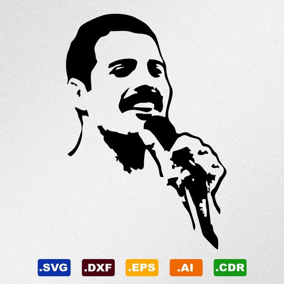 Freddie Mercury Clip Art Silhouette