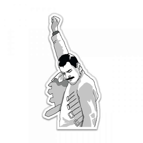 600x600 Freddy Mercury Png Vector, Clipart