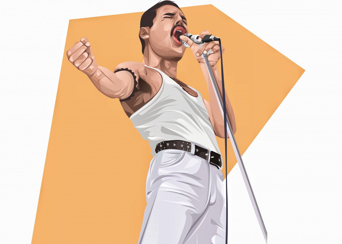Download Freddie Mercury Vector at Vectorified.com | Collection of ...