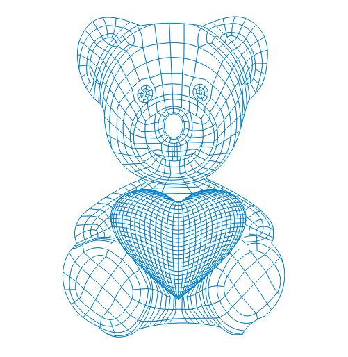 Teddy Bear With Heart Illusion Lamp Plan Free Vector Free 501x514 Teddy Bear With Heart Illusion Lamp Plan Free Vector Free
