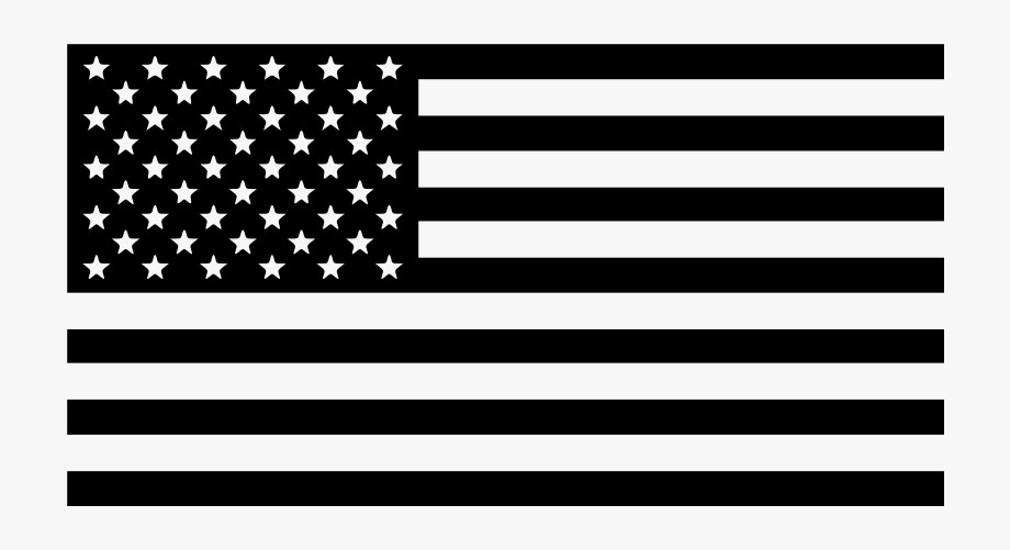920x501 Black And White American Flag Clipart