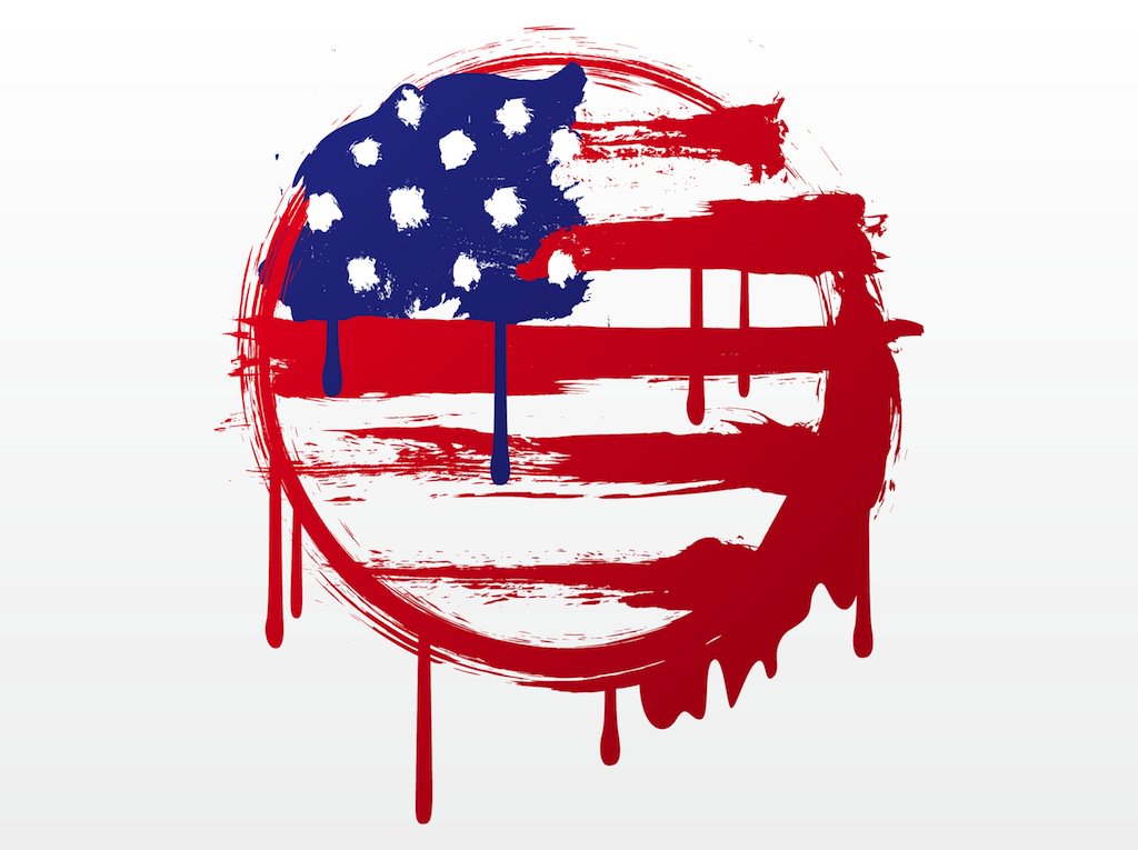1024x765 American Flag Graffiti Vector Art Graphics