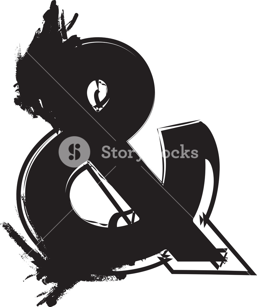 836x1000 Abstract Vector Illustration Drawing Of Ampersand Symbol Royalty