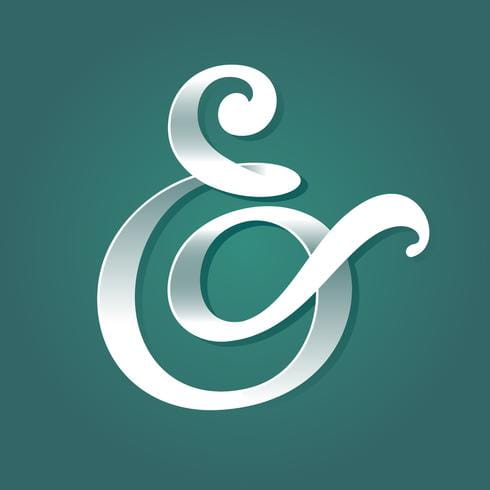 490x490 Light And Shadow Custom Ampersand Free Vector Free