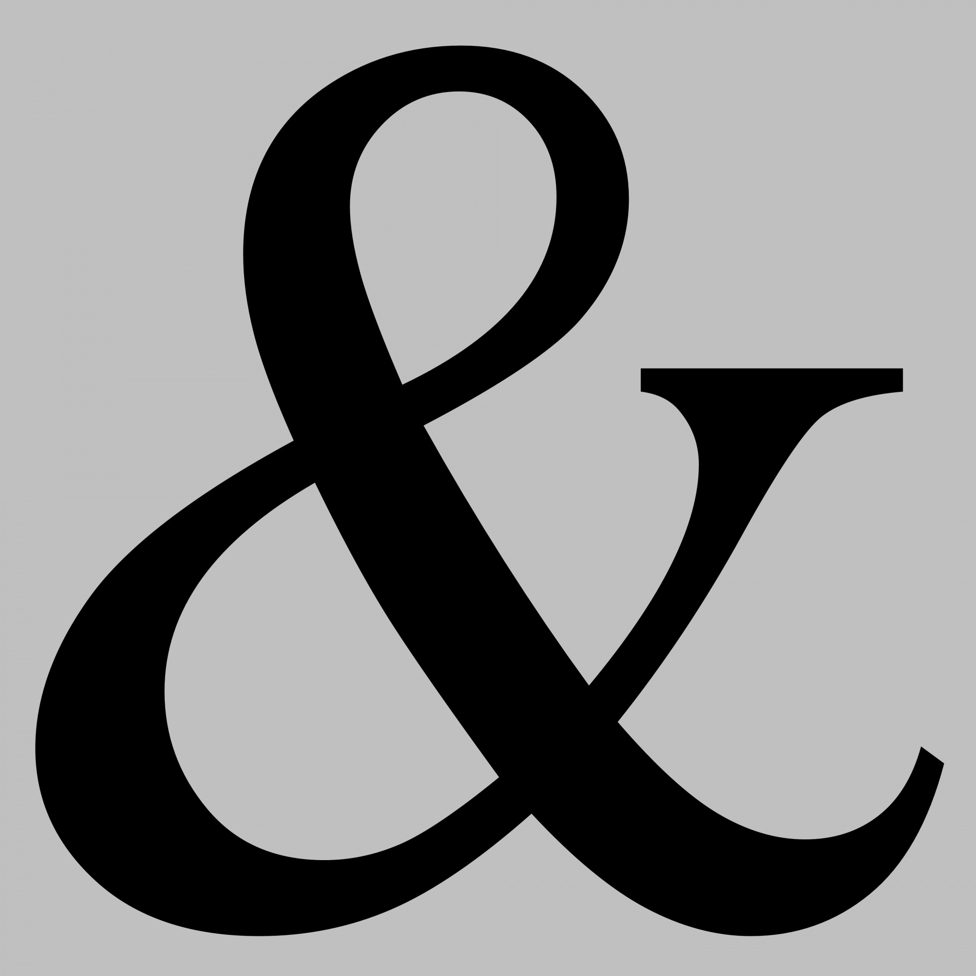 1920x1920 Ampersand, Black, Isolated, Sign, Symbol