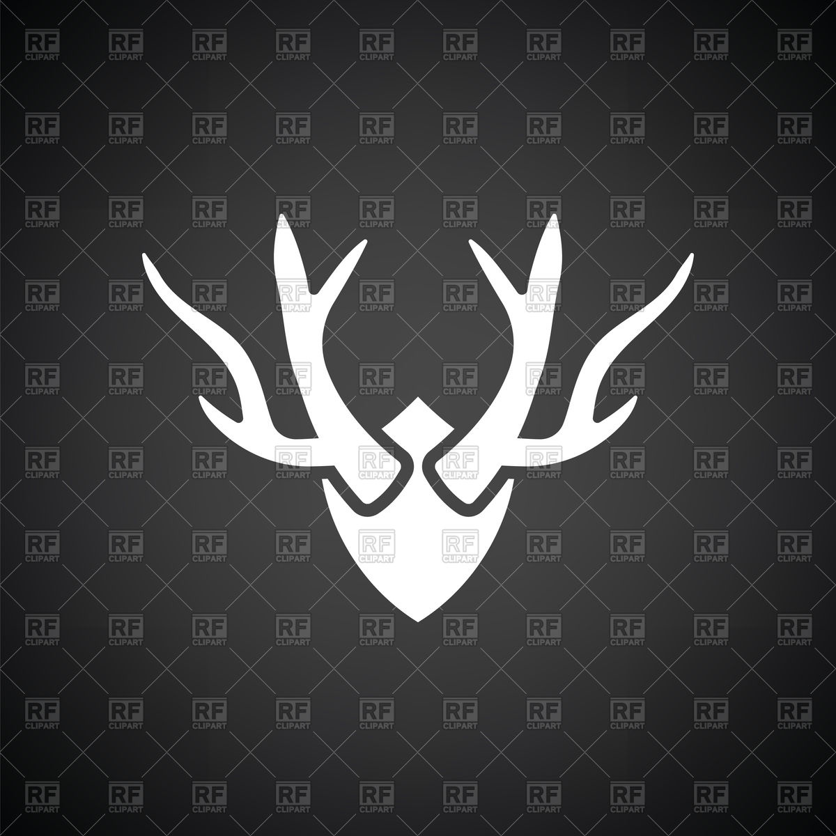 1200x1200 Deer's Antlers Icon Vector Image Of Icons And Emblems Angelp