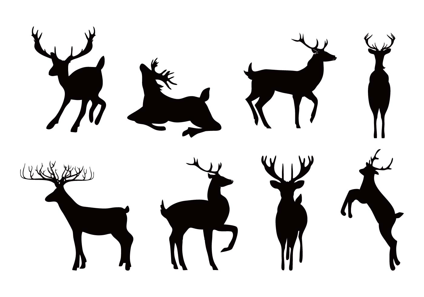 1400x980 Deer Free Vector Art