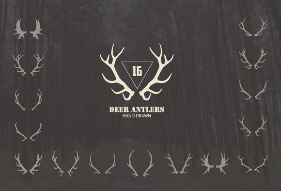 580x394 Free Drawn Antler Vector, Download Free Clip Art