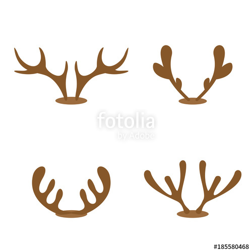 500x500 Set Of Reindeer Antlers Stock Image And Royalty Free Vector