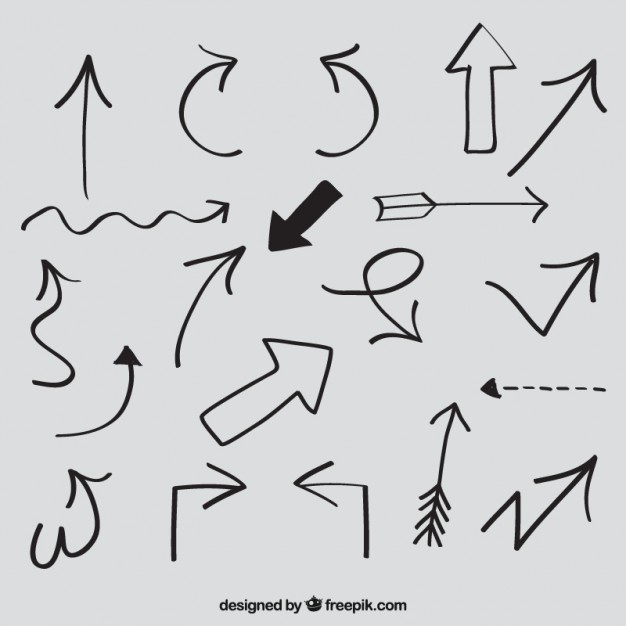 626x626 Sketchy Arrows Vector Free Download