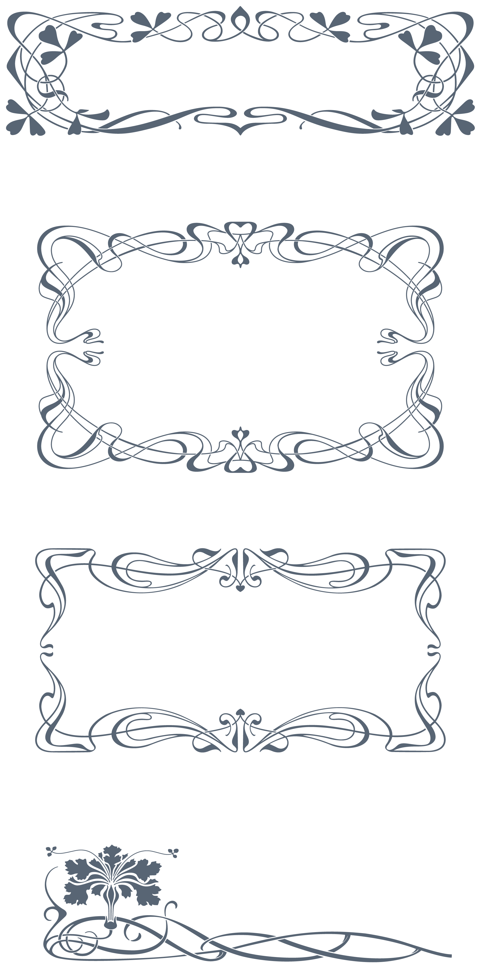 1920x3878 Download Vintage Art Nouveau Art Nouveau Vector Ornaments
