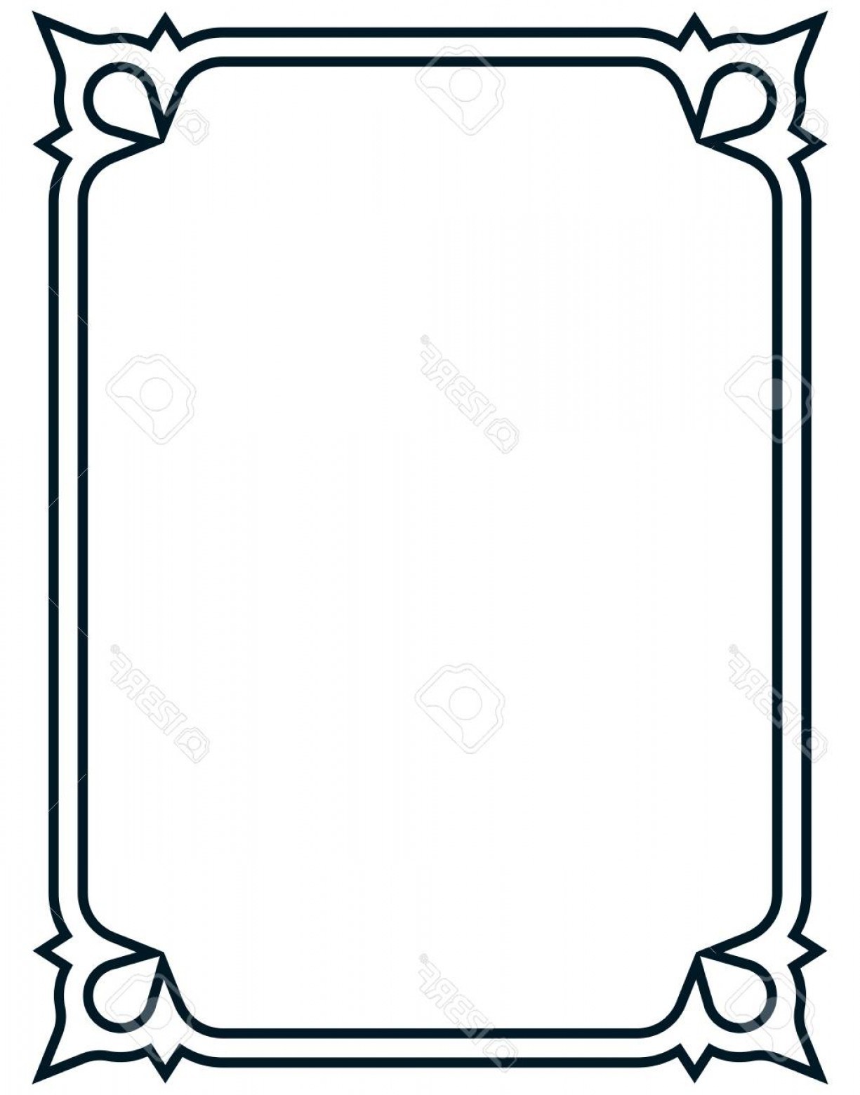 1225x1560 Art Deco Gold Border Vector Free Art Deco Border Clipart Png