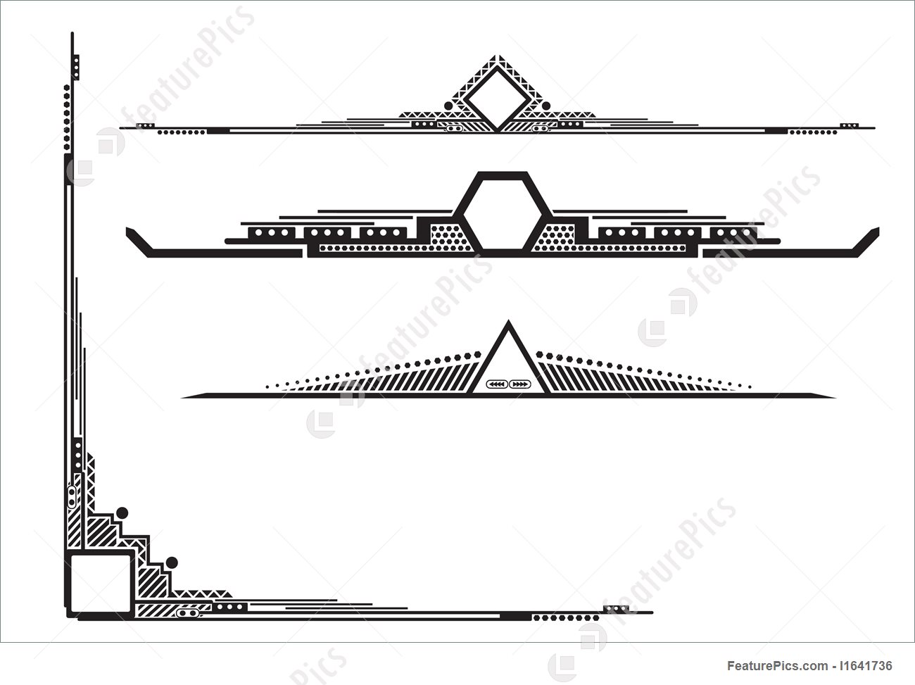 1300x973 Art Deco Urban Flourish Illustration