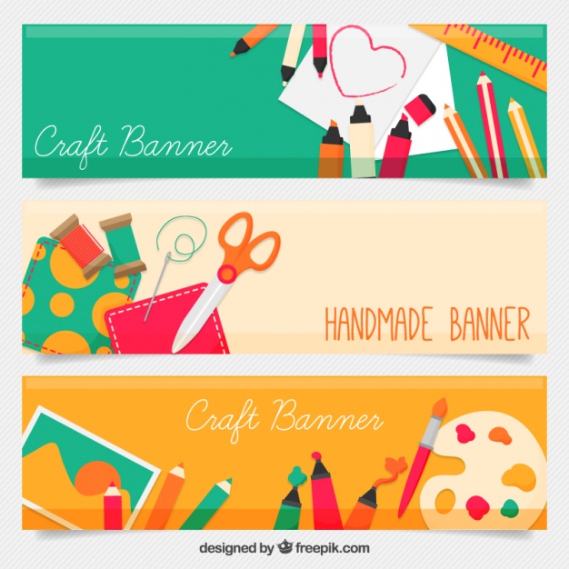 626x626 Beautiful Craft Banners Vector Free Download