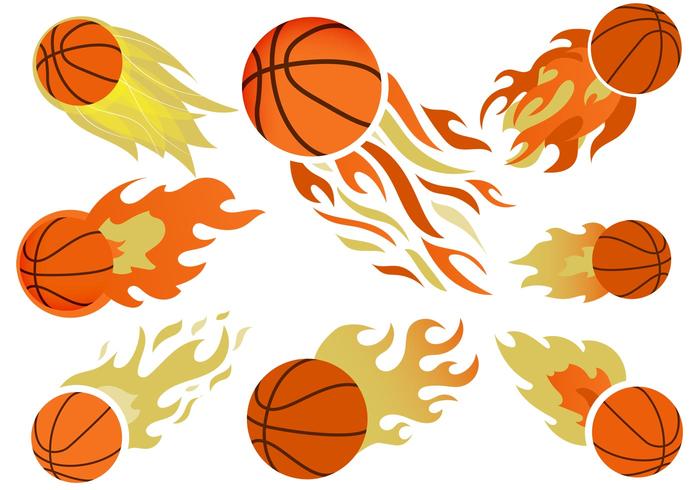 700x490 Basketball On Fire Free Vector