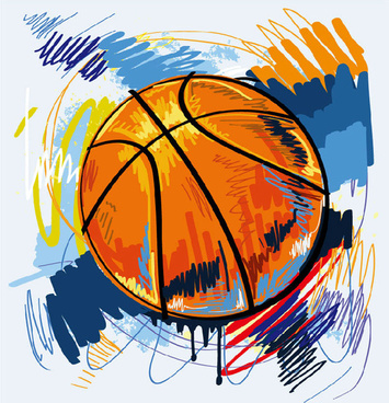 355x368 Basketball Graphics Group With Items