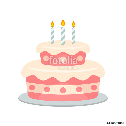 500x500 Birthday Cake Vector Isolated Stock Image And Royalty Free Vector