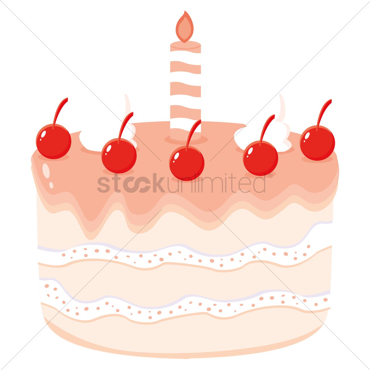 1300x1300 Free Birthday Cake Vector Image