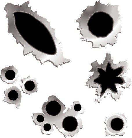 455x474 Free Bullet Holes Clipart And Vector Graphics