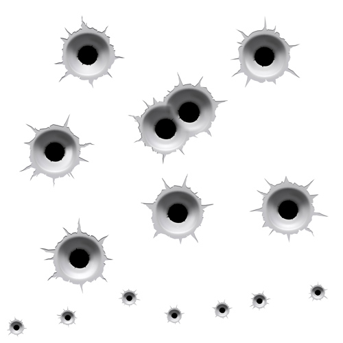 500x500 Realistic Bullet Holes Vector Illustration Free Download