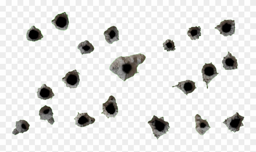 880x524 Bullet Hole Wall Png Banner Free