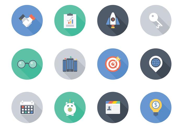 700x490 Flat Business Vector Icons