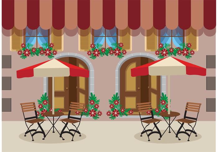 700x490 Outdoor Cafe Vector Background