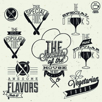 340x340 Restaurant And Cafe Logos Design Vector Free Download