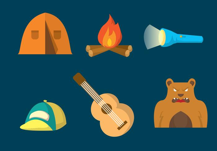 700x490 Camping Vector Set