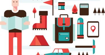 367x195 Free Camping Vector Art Man Archives