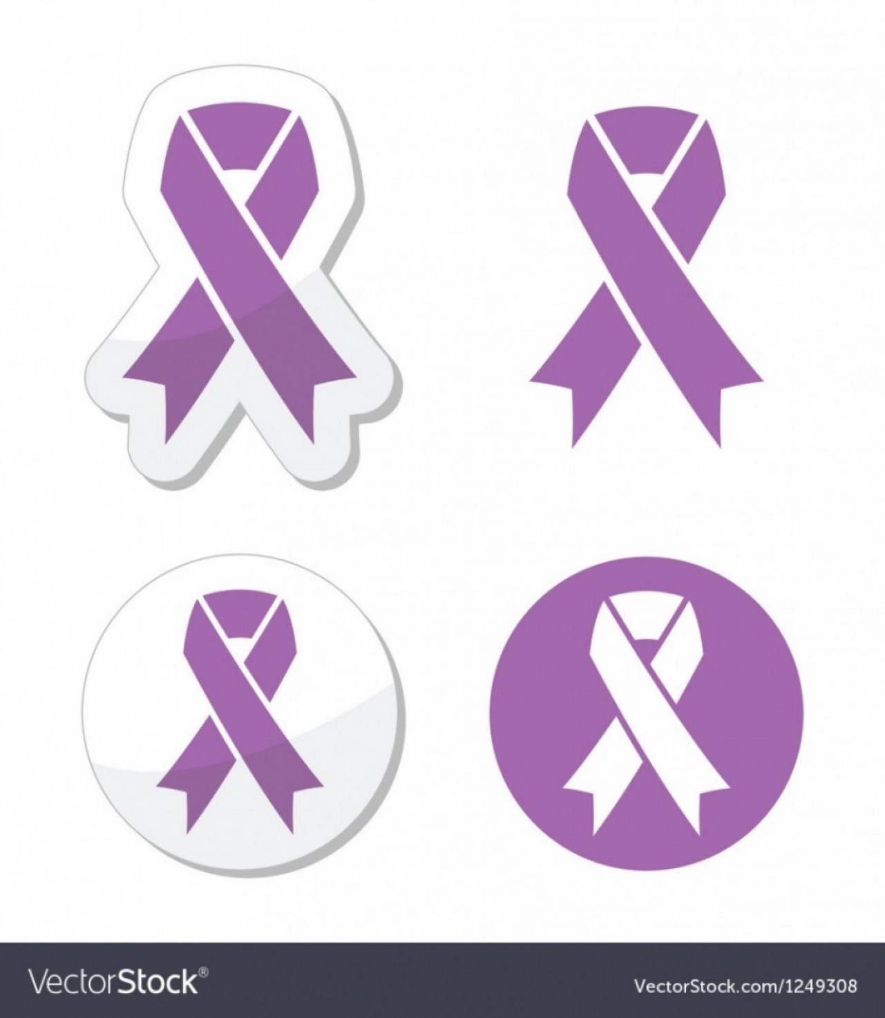 1281x1473 The Perfect Purple Ribbon Pancreatic Cancer Symbol Royalty Free
